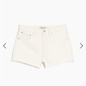 Madewell Relaxed Denim Shorts in Tile White